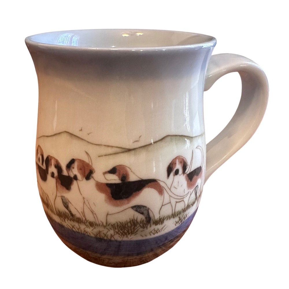 Beagle Dog Coffee Mug Pottery Fox Hound Hunting Cup